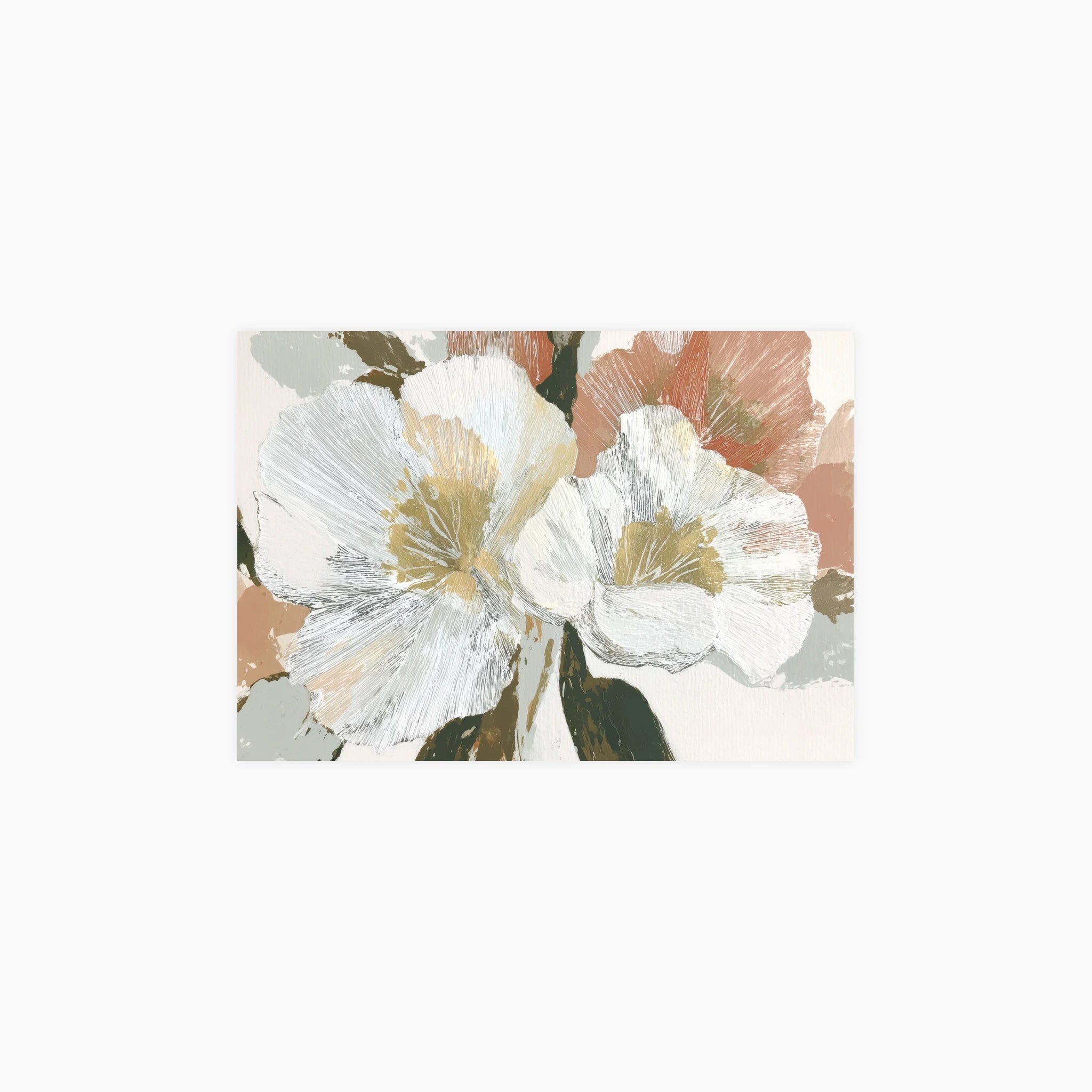 Mosaic Floral Sculpture Poster