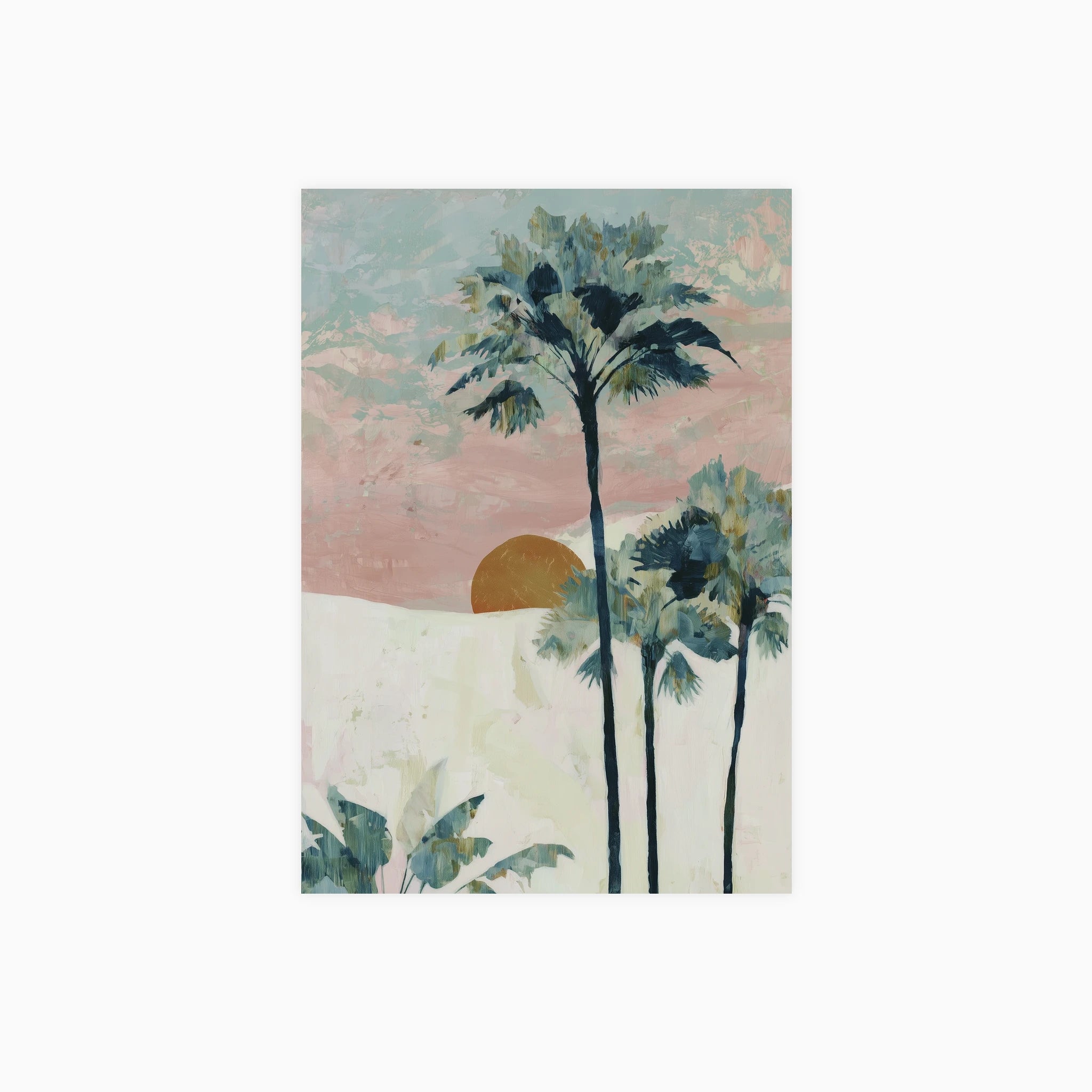 Tall Palms at Golden Hour Poster