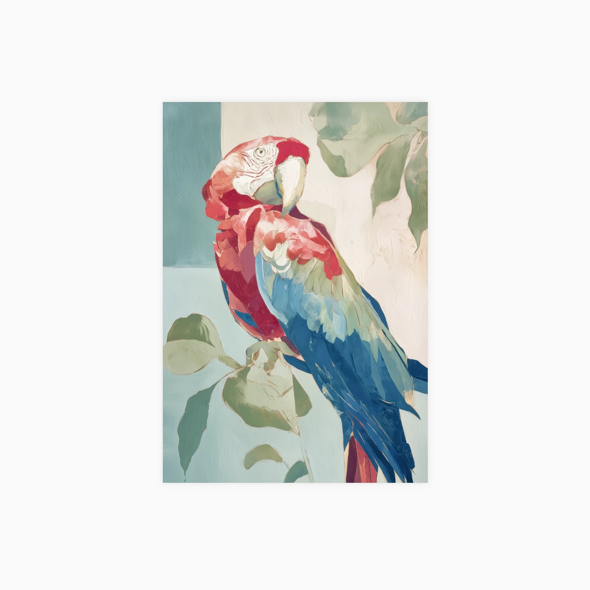 Scarlet Macaw on Branch Poster