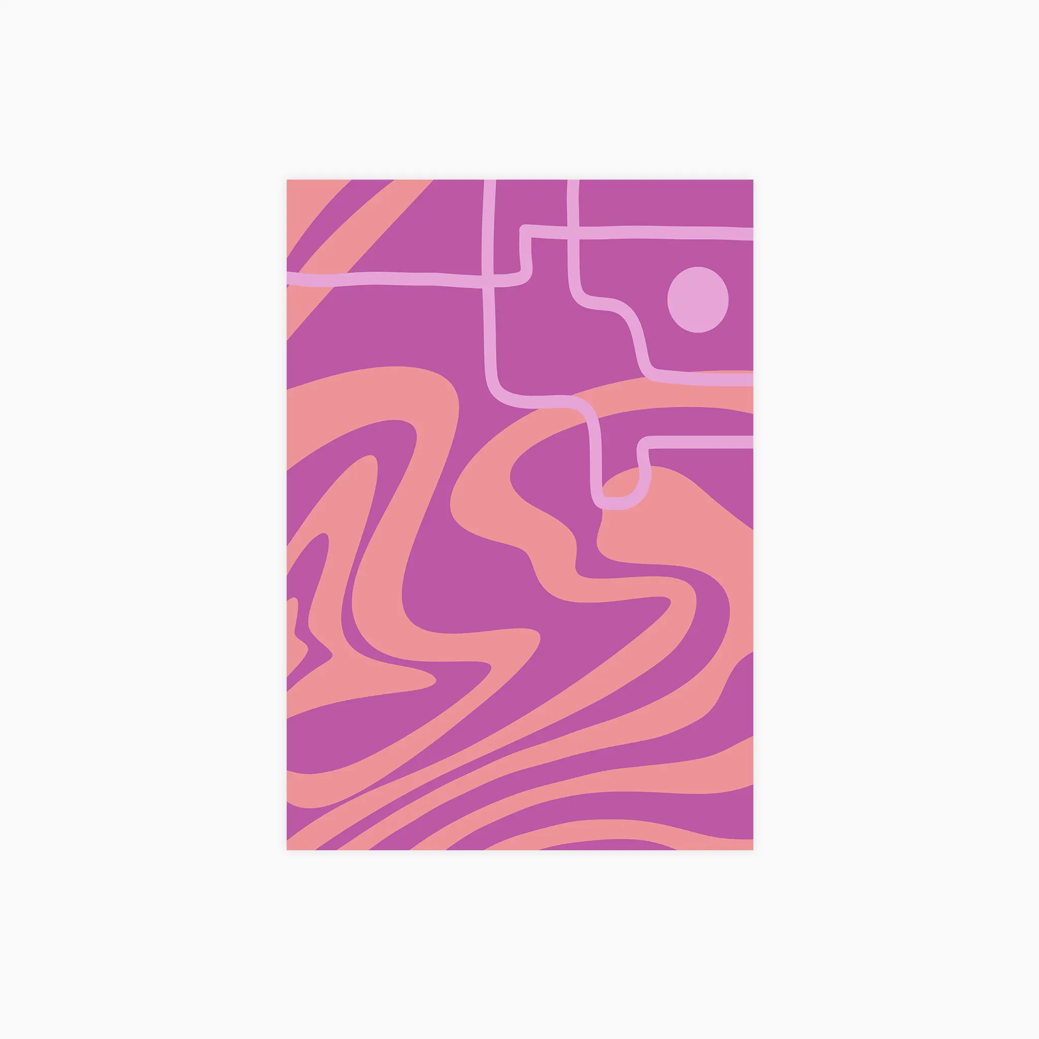 Steep Wave Line Poster