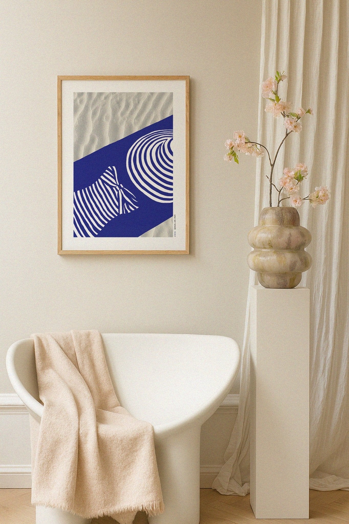 Woman in Stripes Poster