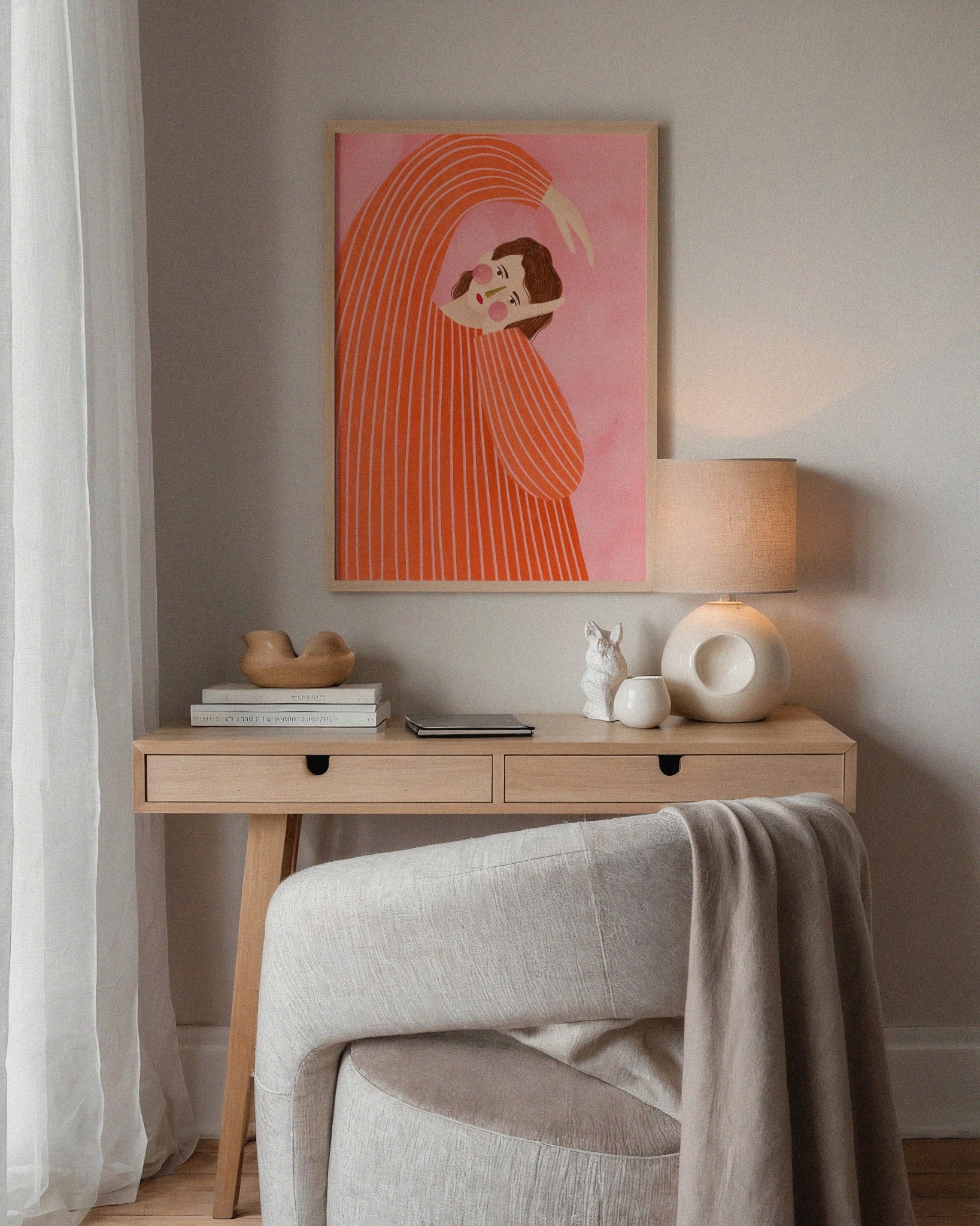 The Woman with the Orange Dress Poster