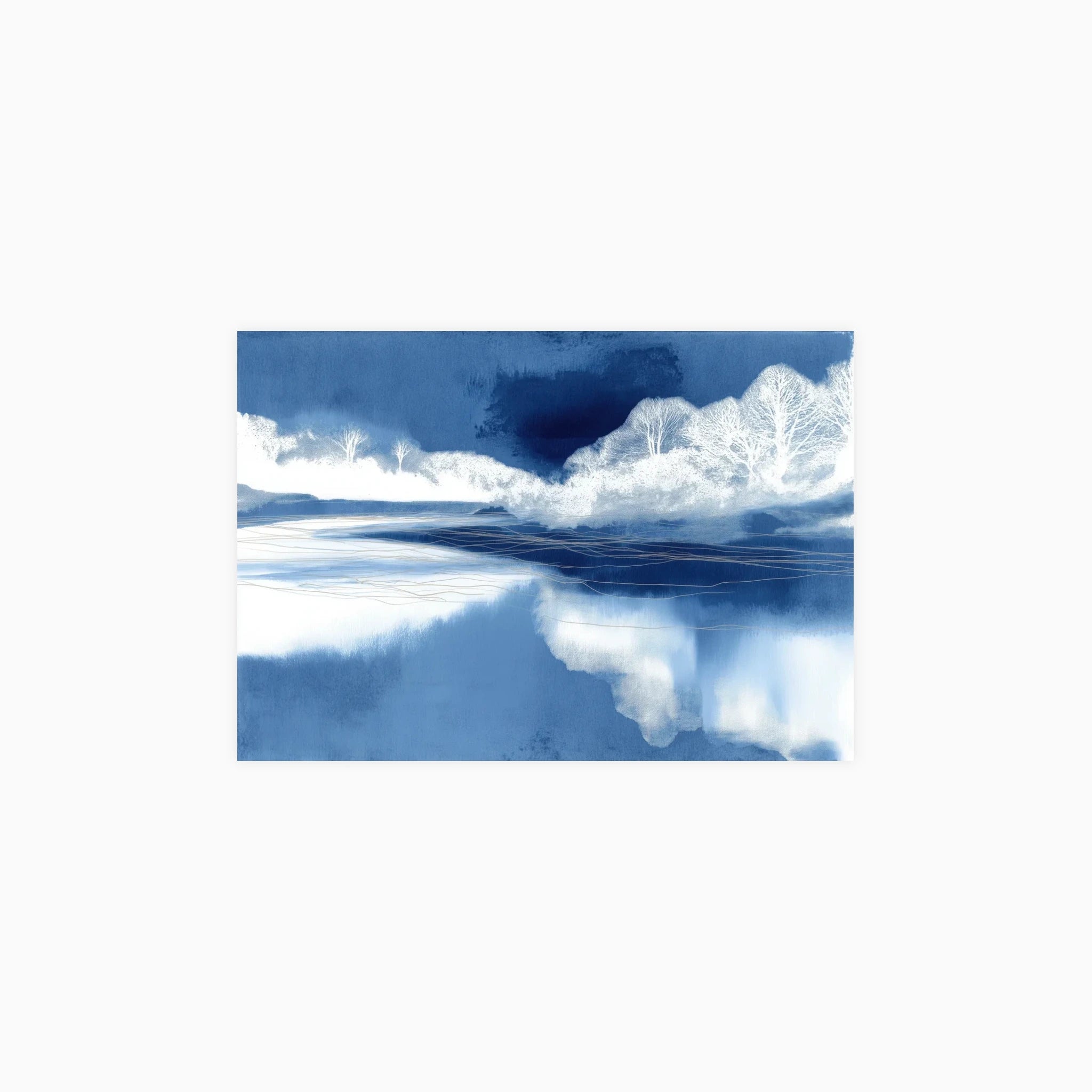 Blue Mist Landscape Poster