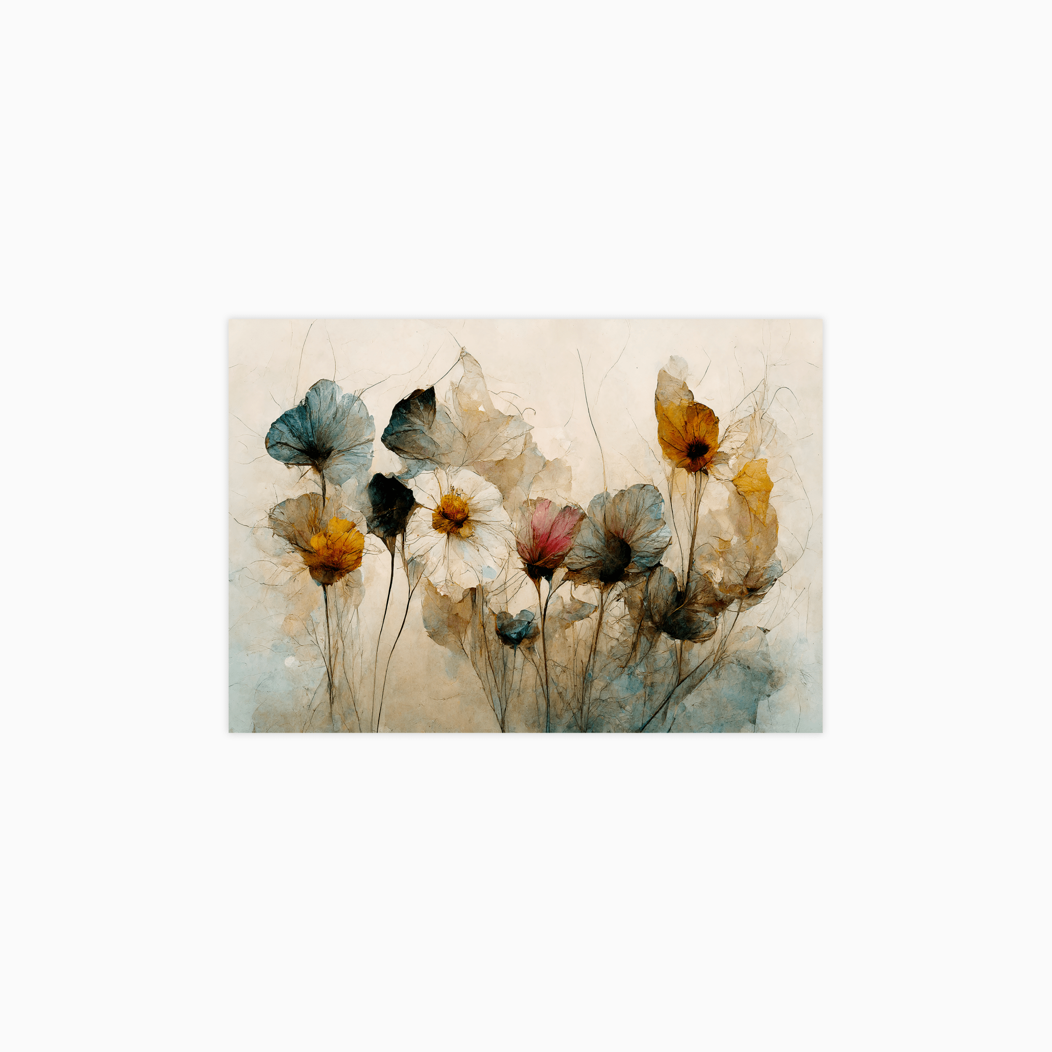 Dry Flowers Bouquet Poster