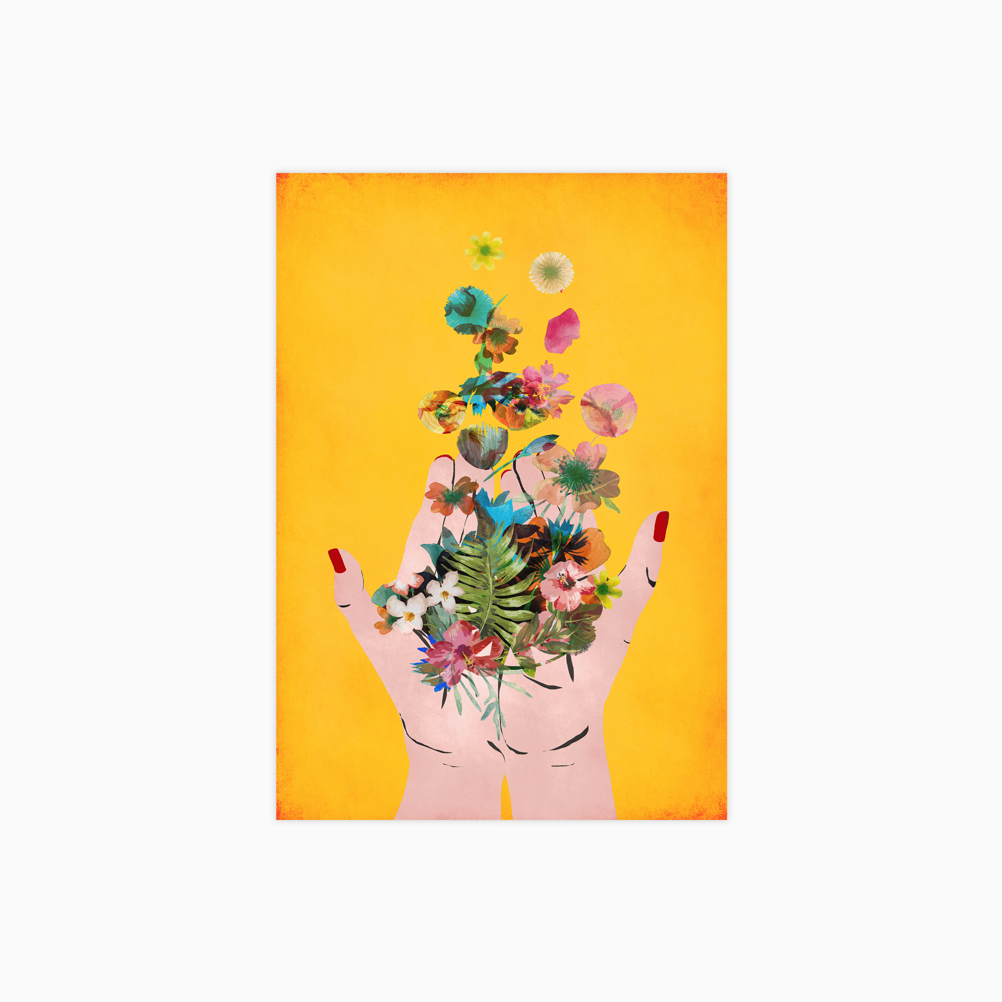 Frida's Hand's Yellow Poster