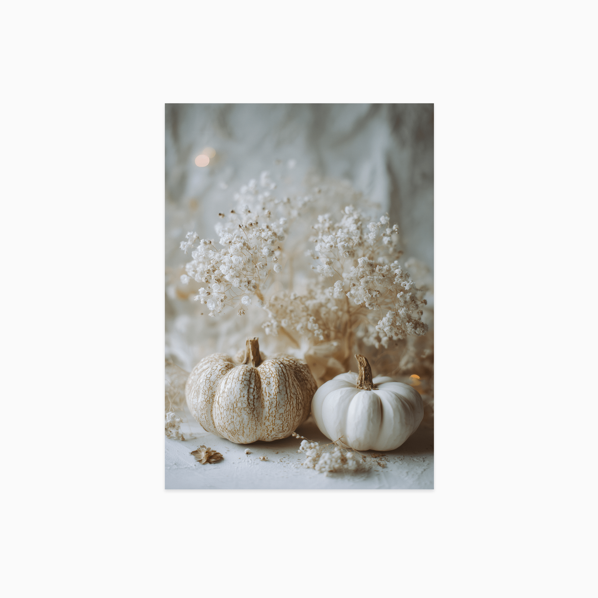 White Autumn Impression No 01 Poster