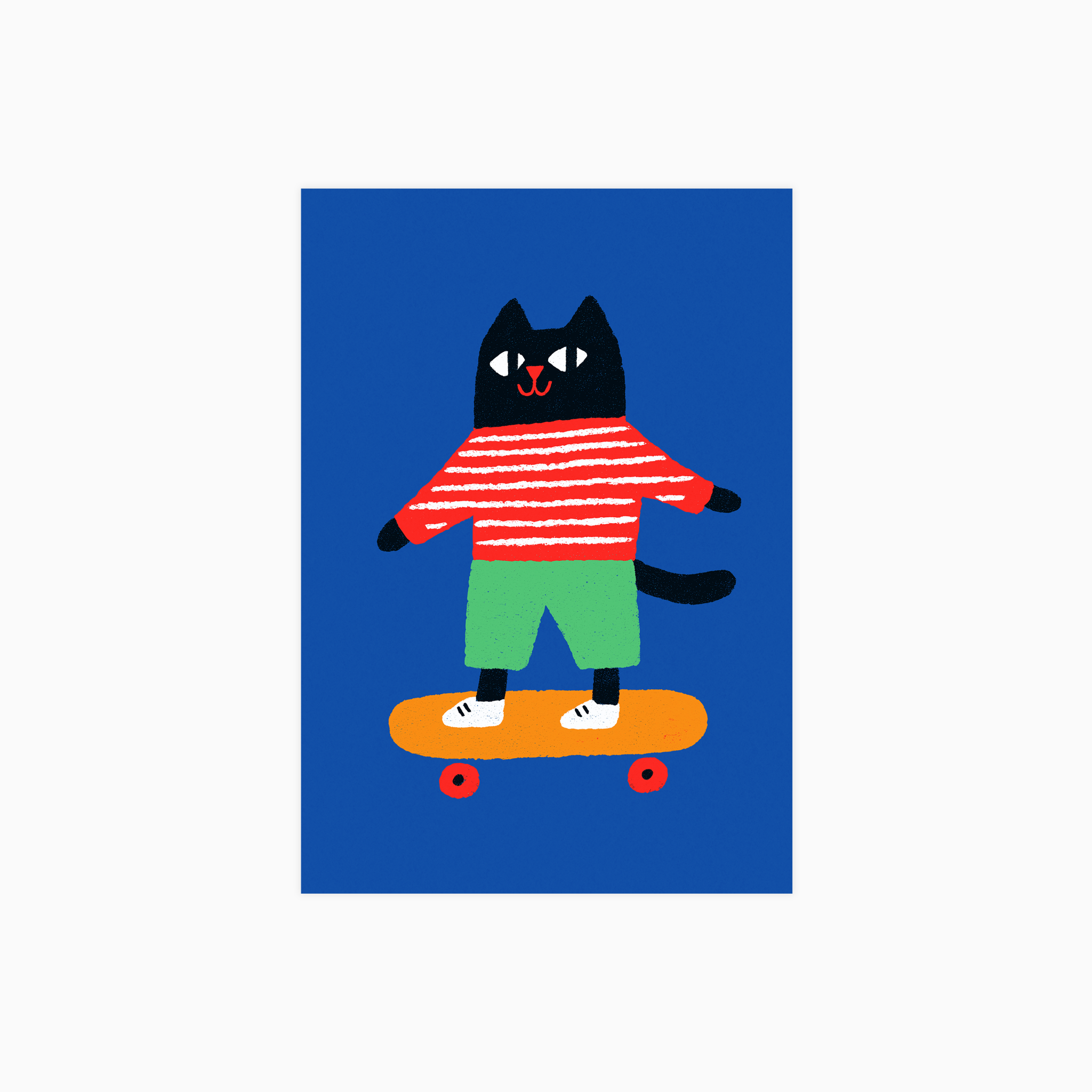 Skating Cat Poster