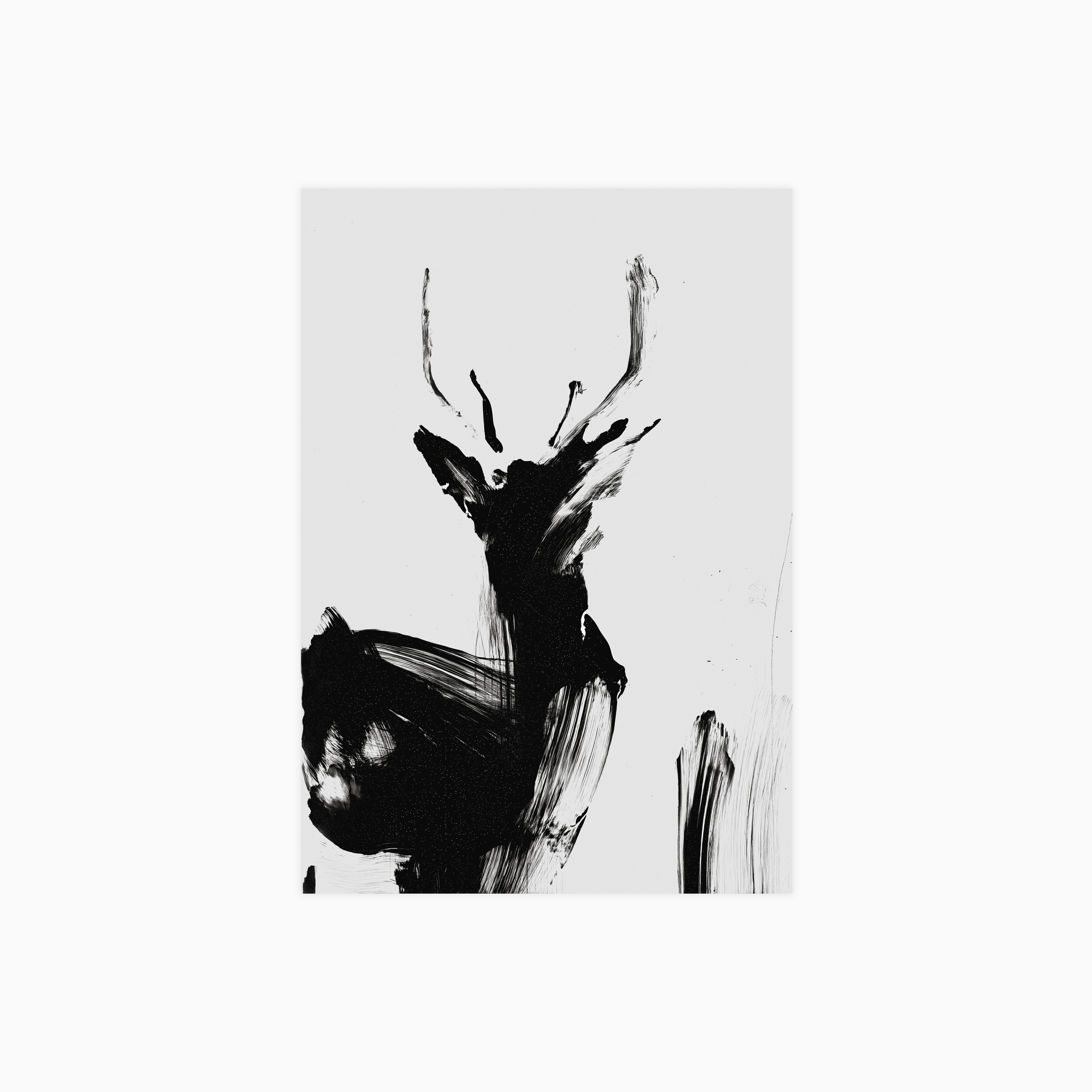 Abstract Deer No 02 Poster