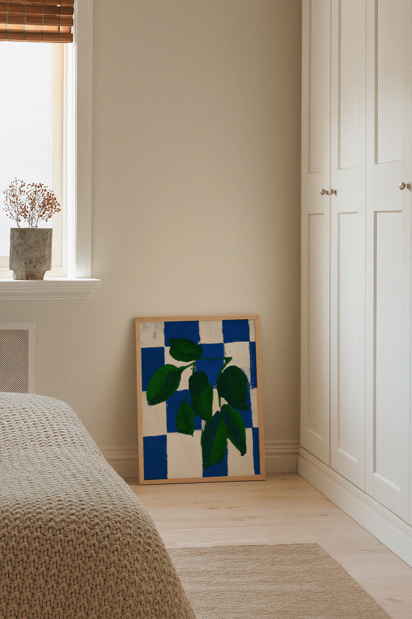 Checkered Greenery Poster